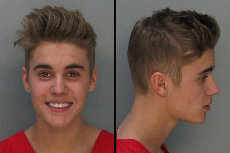 justin bieber mugshot